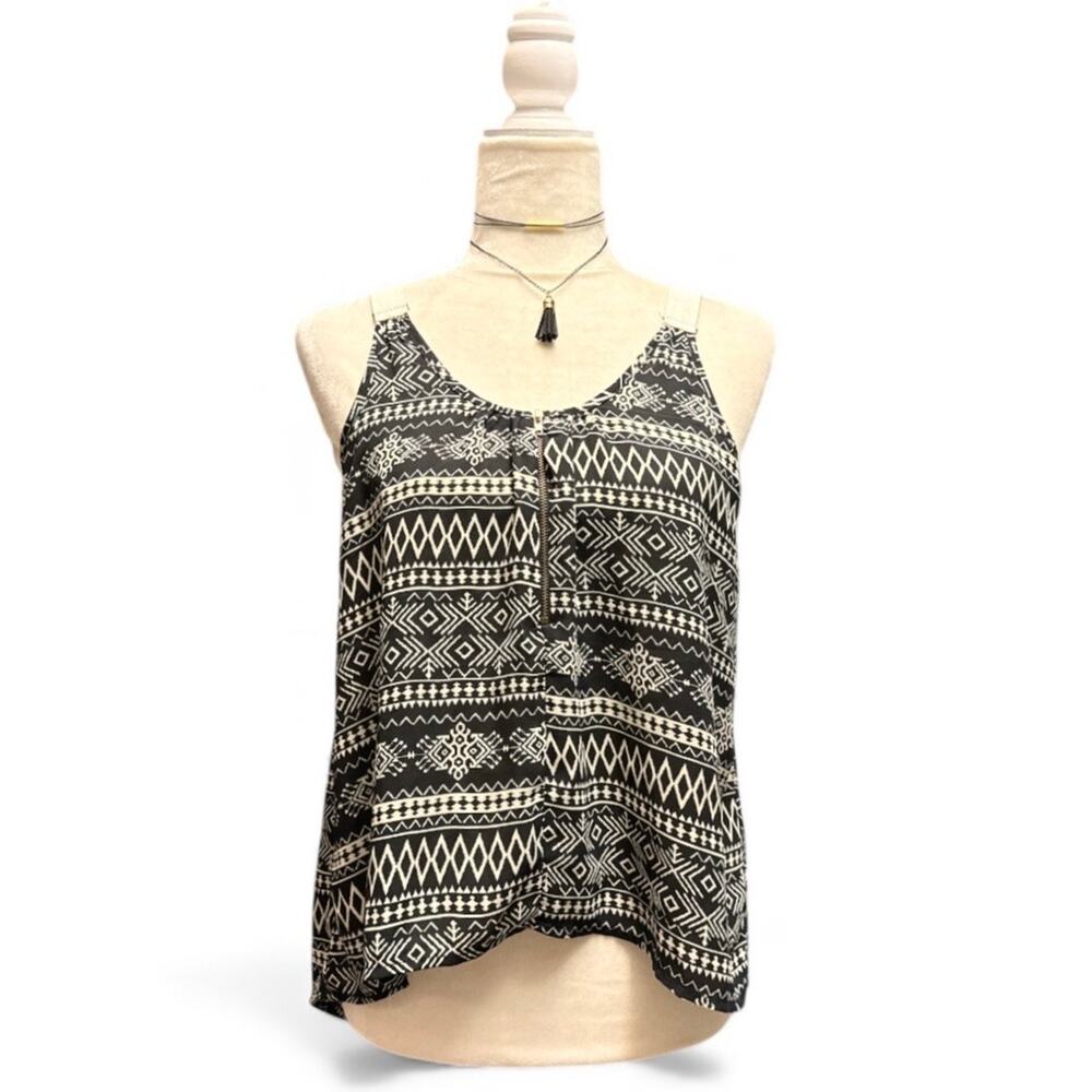 Oboe Women’s BOHO Western Tunic Strappy Blouse Small